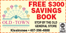 Special Coupon Offer for Old Town